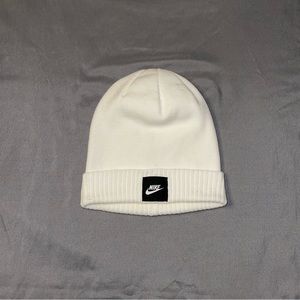 Nike white and black beanie